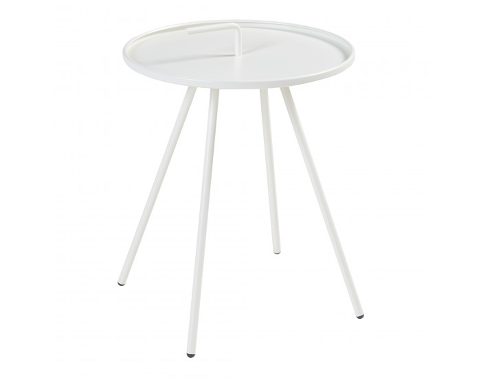 Външна помощна маса Fosen 55 x Ø 42 cm бяла []