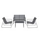 Комплект градински мебели Anzi от 4 части, сив []