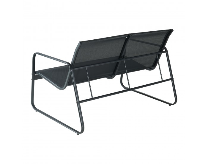 Комплект градински мебели Anzi от 4 части, черен []