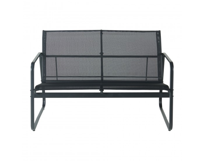 Комплект градински мебели Anzi от 4 части, черен []