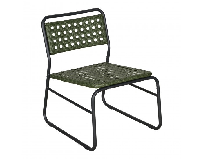 Комплект за бистро Brienza от 3 части, полиратан, зелен []