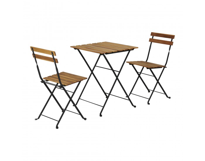 Бистро комплект Bovino 3 части, акациево дърво []