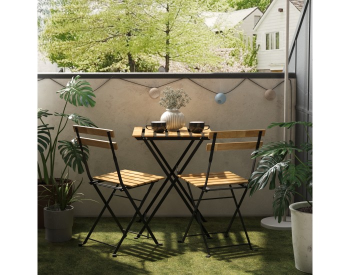 Бистро комплект Bovino 3 части, акациево дърво []