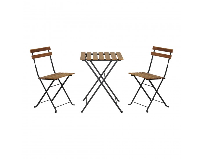 Бистро комплект Bovino 3 части, акациево дърво []