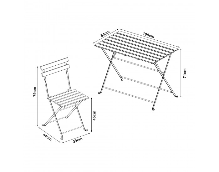 Комплект градински мебели Bovino от 5 части []