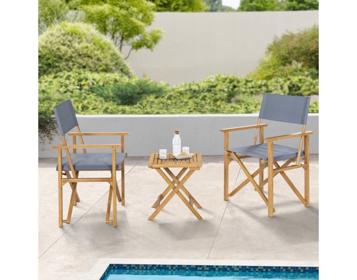 Бистро комплект Capistrello 3 части. сиво []