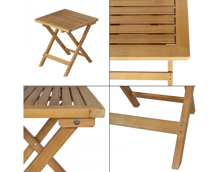 Комплект за бистро Capistrello от 3 части, бял []