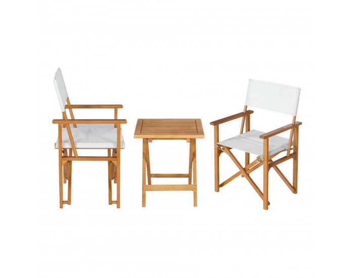 Комплект за бистро Capistrello от 3 части, бял []