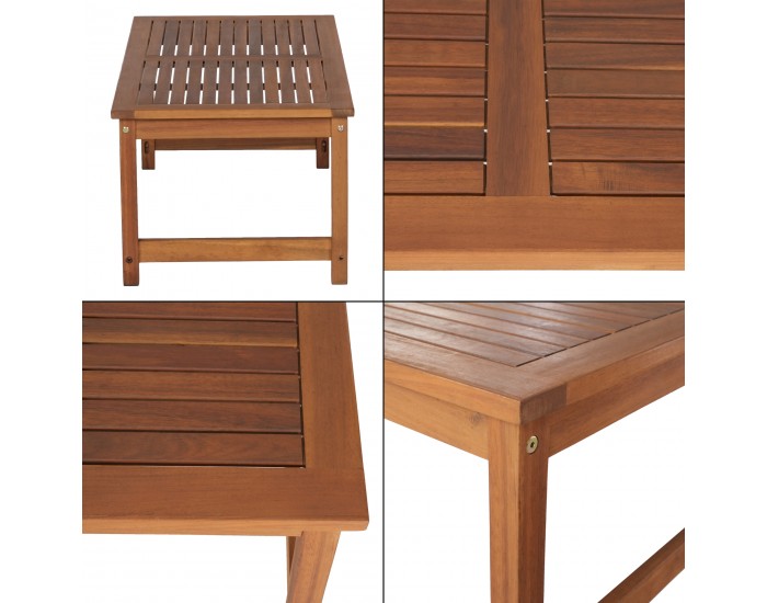 Комплект градински мебели Cannole от 4 части, акациево дърво []