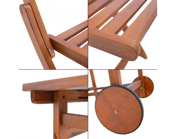 Комплект градински мебели Ancarano от 5 части, FSC®-сертифицирано акациево дърво []