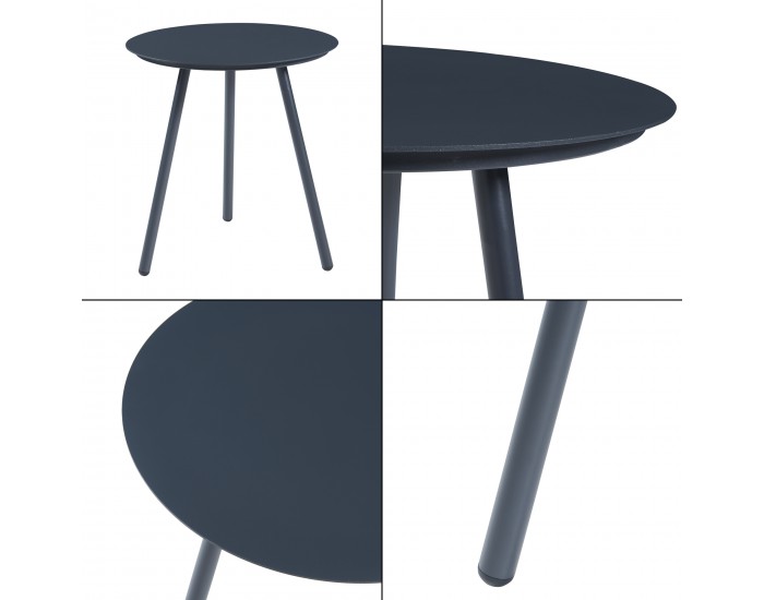 Комплект градински мебели Abriola от 3 части, сив []