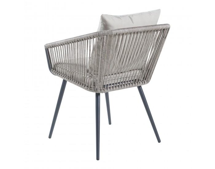 Комплект градински мебели Abriola от 3 части, сив []