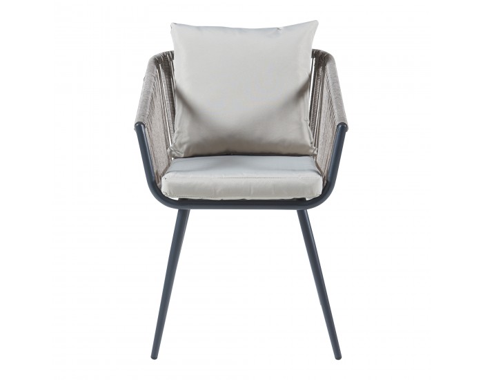 Комплект градински мебели Abriola от 3 части, сив []