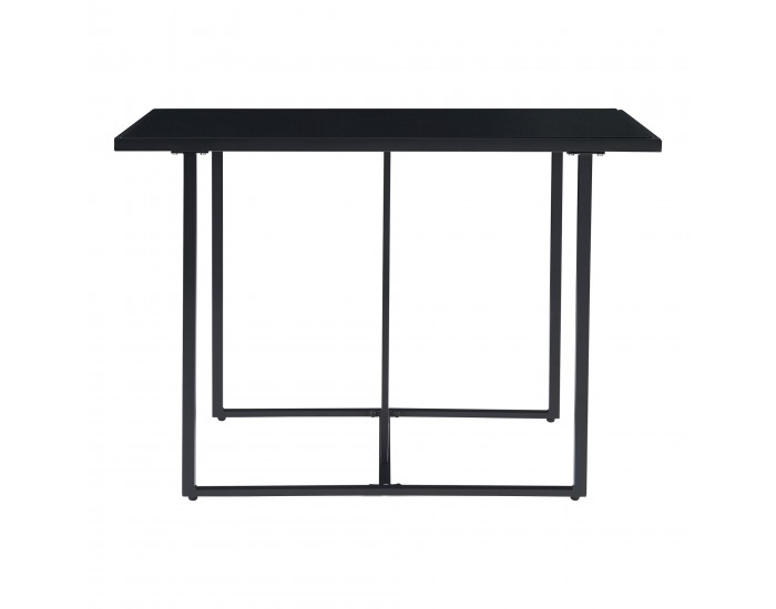 Комплект градински мебели от 3 части Accadia, черен/кафяв []