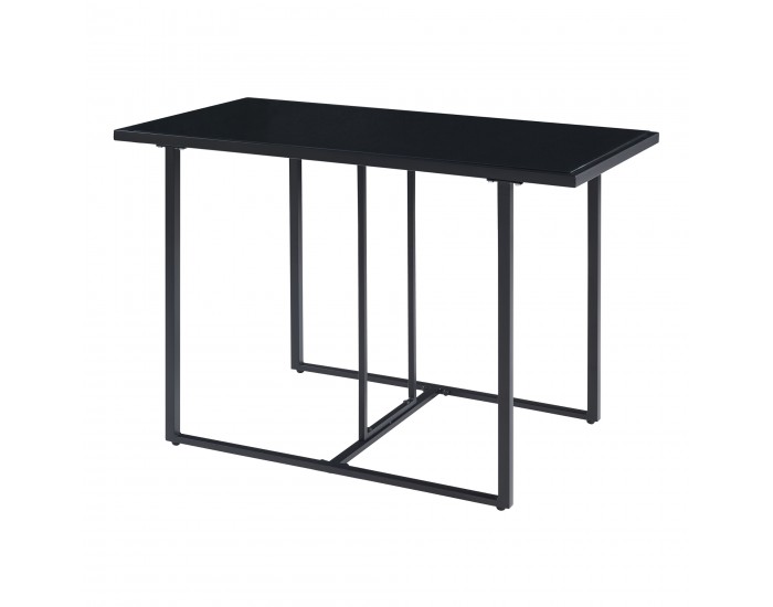 Комплект градински мебели от 3 части Accadia, черен/кафяв []