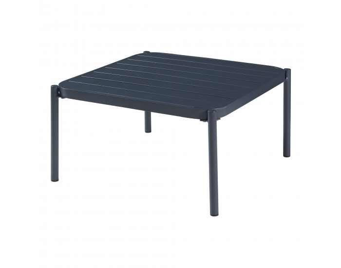 Комплект градински мебели от 3 части Accettura, алуминий, сив []