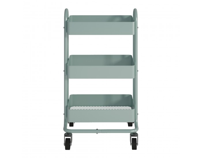 Кухненска количка Pyhäntä с 3 нива, зелена мента []