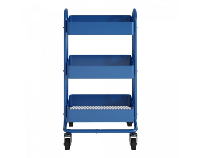 Pyhäntä кухненска количка с 3 нива синя []