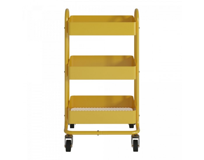 Pyhäntä кухненска количка с 3 нива жълта []