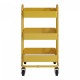 Pyhäntä кухненска количка с 3 нива жълта []