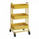 Pyhäntä кухненска количка с 3 нива жълта []