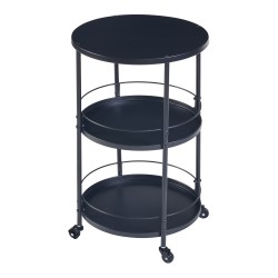 Количка за сервиране Munkedal метална черна [] - Кухненски аксесоари