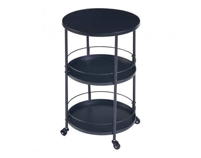 Количка за сервиране Munkedal метална черна []