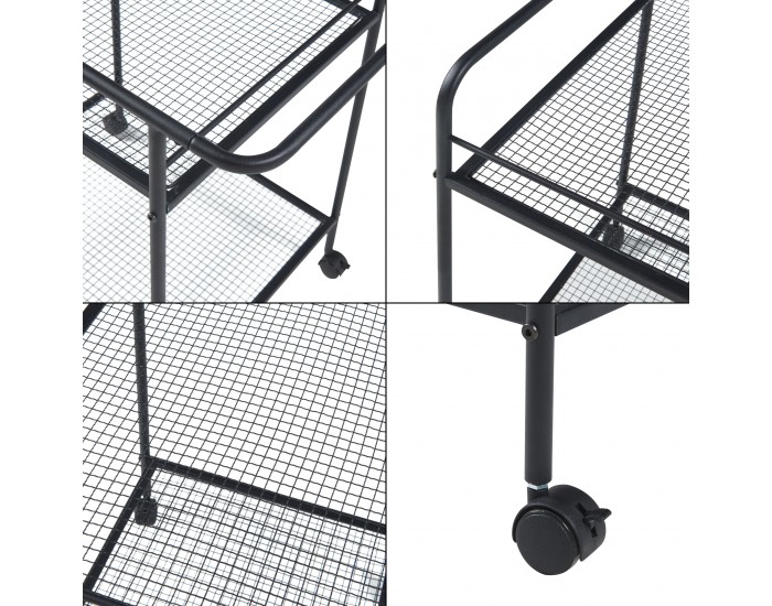 Количка за сервиране Hole Black []