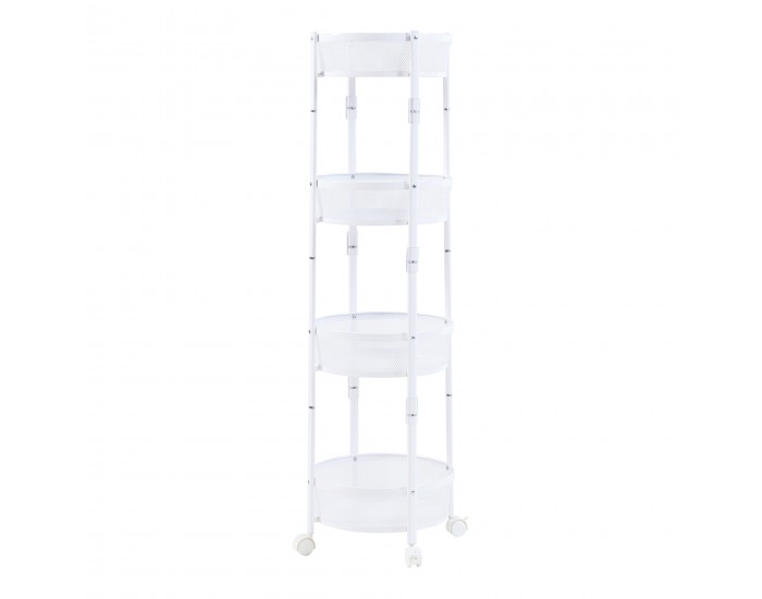 Количка Sørreisa с 4 нива 123xØ37,5 см бяла []