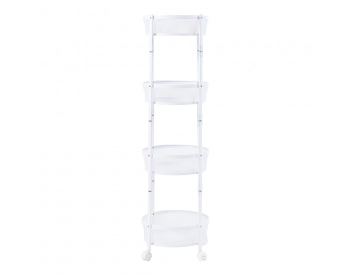 Количка Sørreisa с 4 нива 123xØ37,5 см бяла []