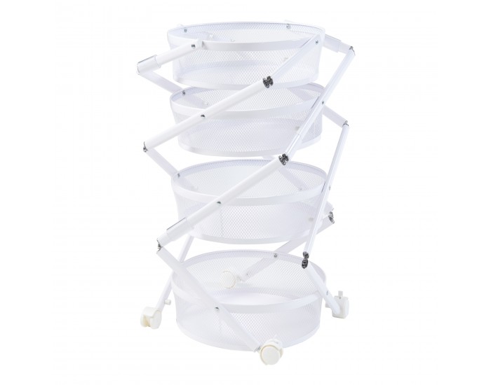 Количка Sørreisa с 4 нива 123xØ37,5 см бяла []