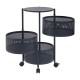 Количка с 3 нива 59,5xØ33см Черна []