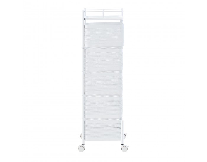 Sunndal количка с 5 нива 94.5x27x27cm бяла []