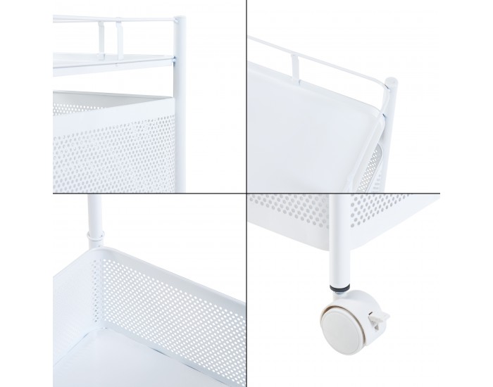 Sunndal количка с 4 нива 79.5x27x27cm бяла []
