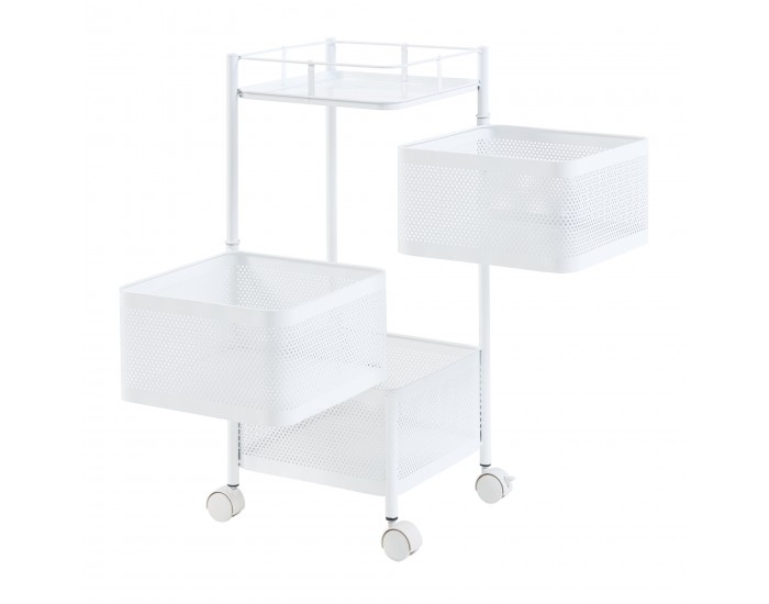 Sunndal количка с 3 нива 64,5x27x27см бяла []