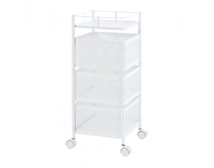 Sunndal количка с 3 нива 64,5x27x27см бяла []