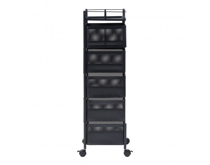 Sunndal количка с 5 нива 94.5x27x27cm черна []