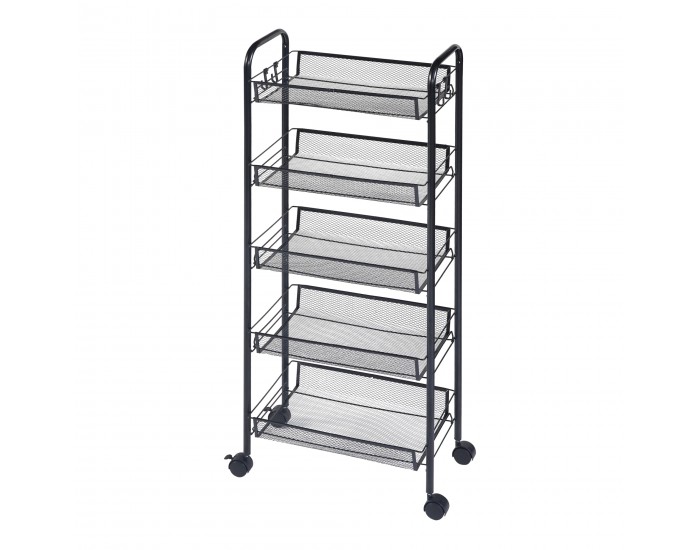 Tromsø количка с 5 нива 103x44x26cm черна []