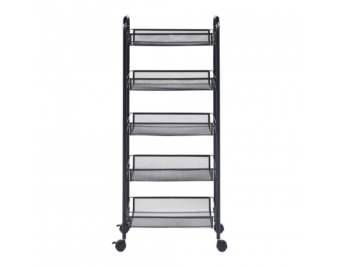 Tromsø количка с 5 нива 103x44x26cm черна []