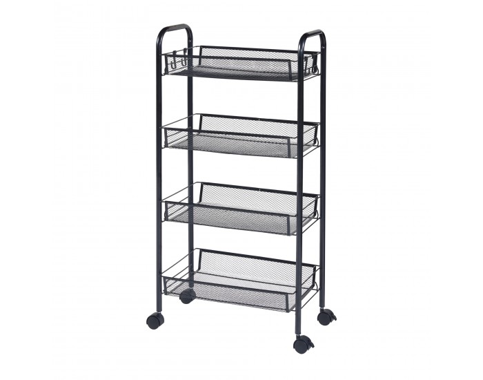 Tromsø количка с 4 нива 83x44x26cm Черна []