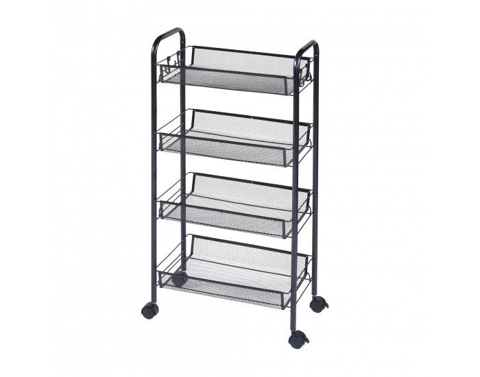 Tromsø количка с 4 нива 83x44x26cm Черна []