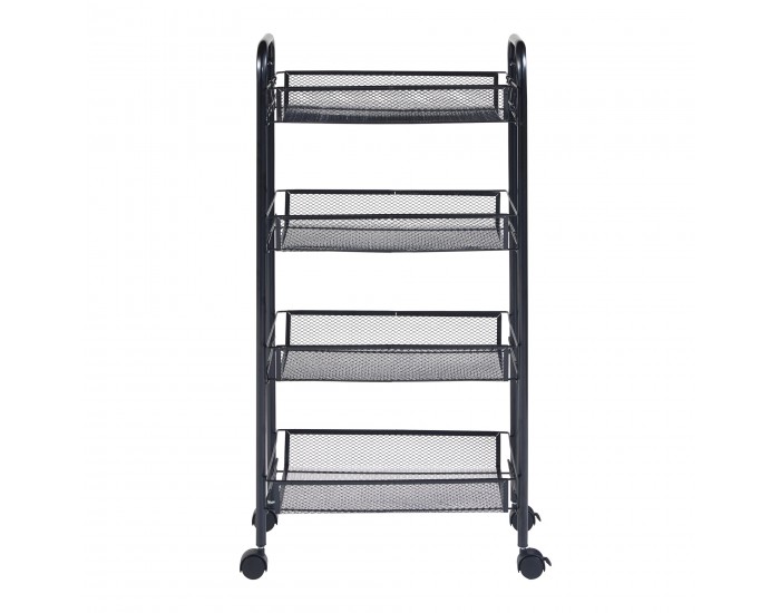 Tromsø количка с 4 нива 83x44x26cm Черна []