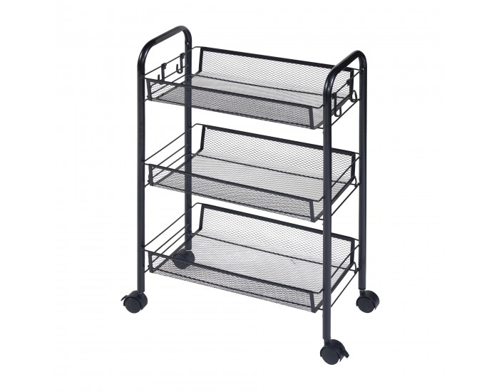 Tromsø количка с 3 нива 63x44x26cm черна []