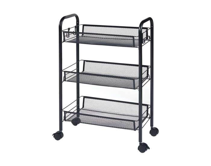 Tromsø количка с 3 нива 63x44x26cm черна []