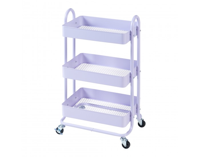 Кухненска количка Pyhäntä с 3 нива, лилава []