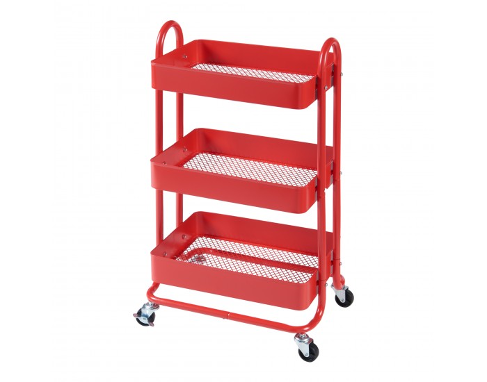 Кухненска количка Pyhäntä с 3 нива червена []