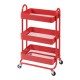 Кухненска количка Pyhäntä с 3 нива червена []