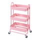 Кухненска количка Pyhäntä с 3 нива, розова []