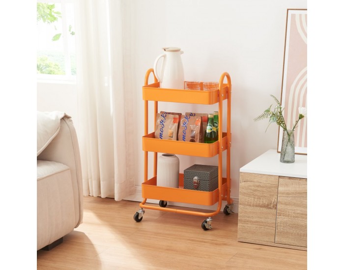Pyhäntä кухненска количка с 3 нива Orange []