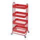Кухненска количка Pyhäntä с 4 нива червена []